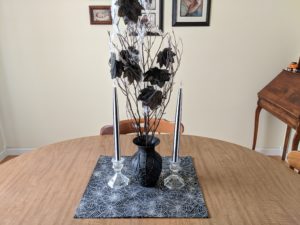 Halloween house tour - spiderweb vase