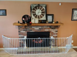 Halloween house tour - fireplace decor