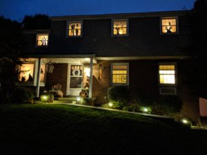 Halloween house tour - window silhouettes