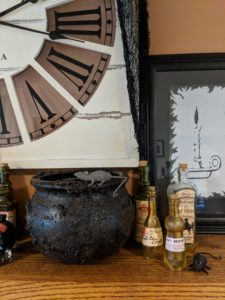 Halloween house tour - cauldron and potions