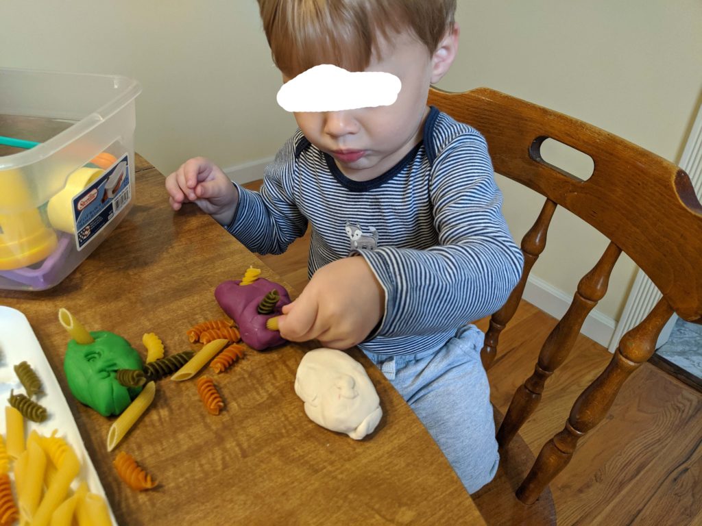 Dinosaur play-doh activity