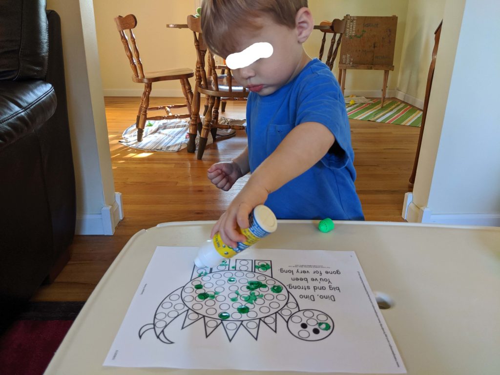 Dinosaur stamp activity